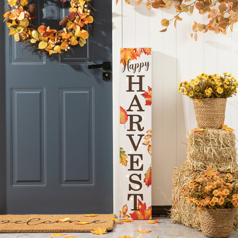 Jetlink Crafts 42”H Fall Harvest Thanksgiving LED Lighted Porch